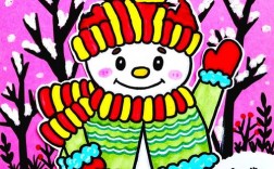 儿童创意手工画雪人