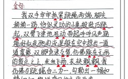跳绳技巧描写，跳绳技巧描写片段