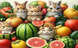 创意水果小动物