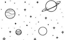 星空创意黑白画，星空创意黑白画图片