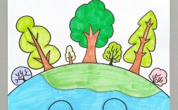 绿水青山创意画如何呈现独特视觉？