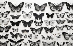 2025最新蝴蝶黑白创意画刻图，哪里能找到？