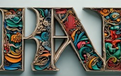 字母创意画作品