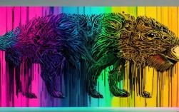 图形创意动物渐变图形