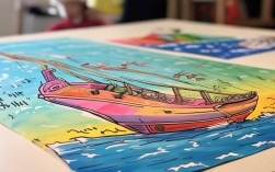 儿童创意船画