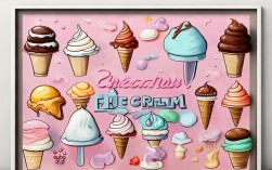 冰淇淋创意海报手绘