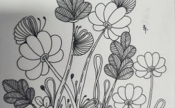 黑白手绘创意画