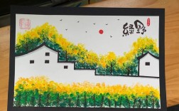 春天创意水粉画