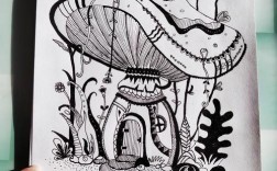 简单黑白创意画，如何用极简勾勒万千想象？