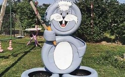 创意轮胎兔子，废旧轮胎如何变身萌兔？