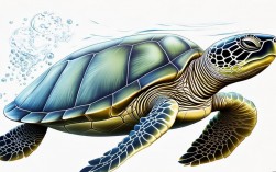 海龟创意素描，如何用线条勾勒海洋灵韵？