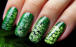 绿色创意美甲，如何染出自然清新感？