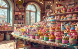 甜品店创意画，甜品店创意画图片