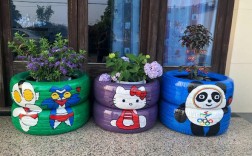 创意轮胎装饰图片