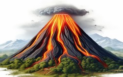 儿童创意画火山，儿童创意画火山怎么画