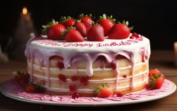 创意草莓生日蛋糕图片，怎么做出这么好看的？