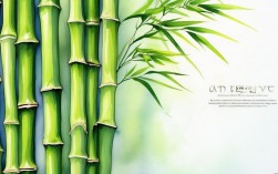 创意水粉画竹子