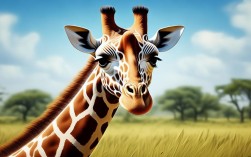 长颈鹿创意画图片