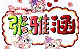 幼儿名字创意画，名字如何变身艺术？