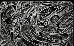 正负图形黑白创意图片