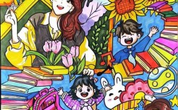 创意教师像，教师创意作品