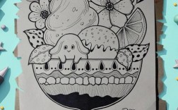 简单黑白创意画