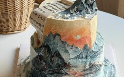 山水创意蛋糕，如何把山水吃进嘴里？
