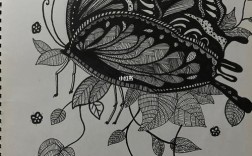 线条黑白画创意