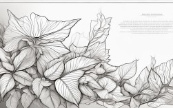树叶线描创意画，树叶线描创意画图片