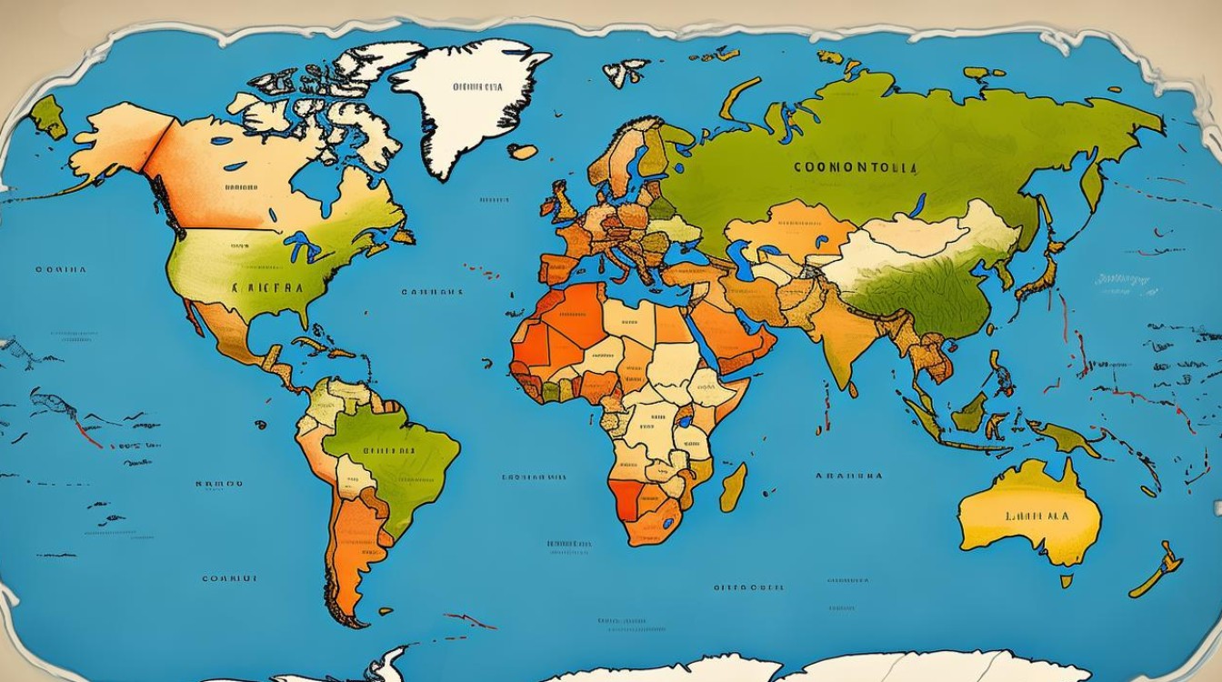如何用手绘世界地图创意探索全球艺术视角？-图1