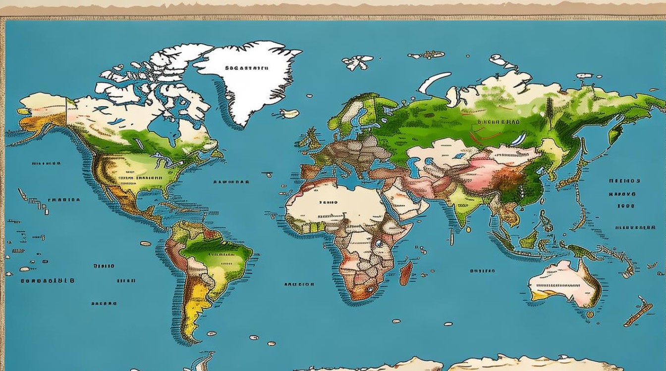 如何用手绘世界地图创意探索全球艺术视角？-图3