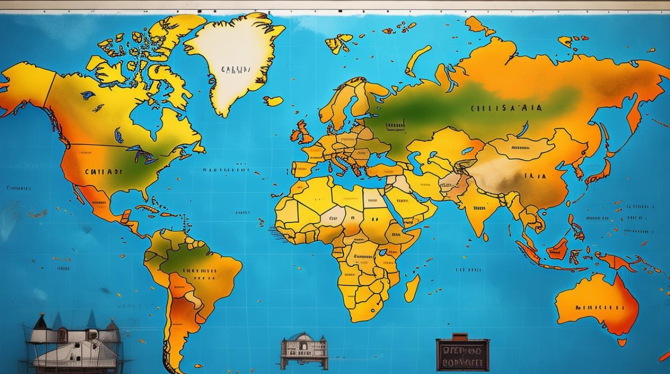如何用手绘世界地图创意探索全球艺术视角？-图4