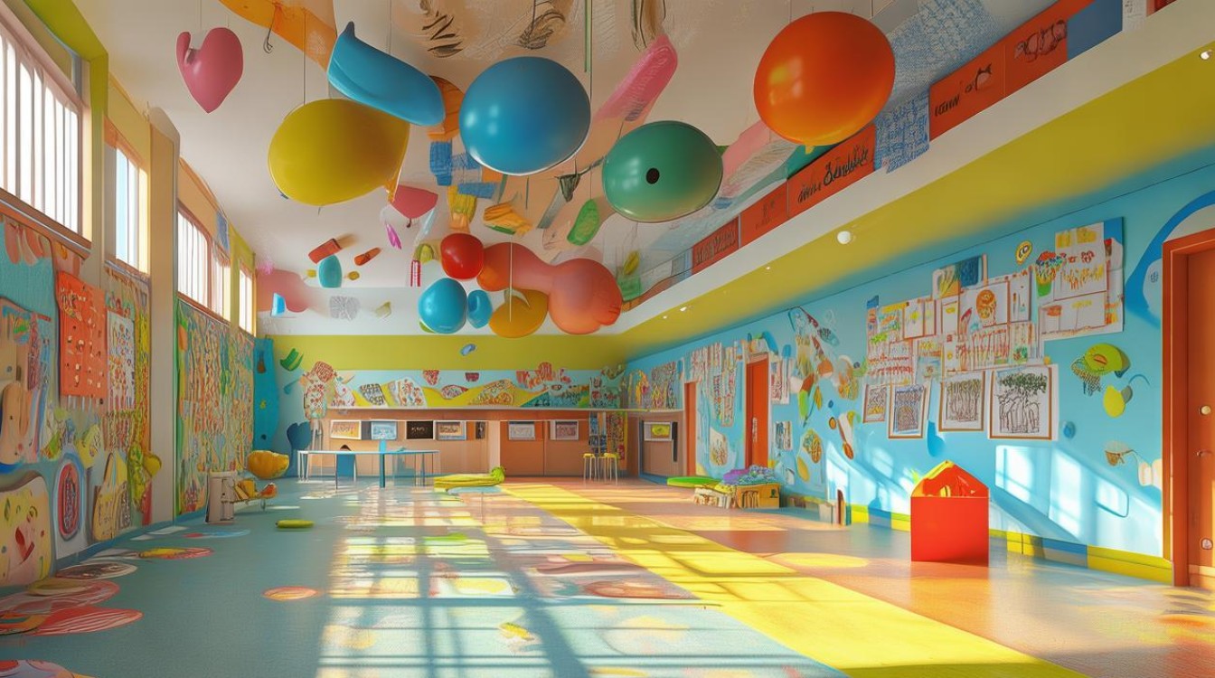 如何设计幼儿园大厅创意效果图实现童趣与功能并存？-图4