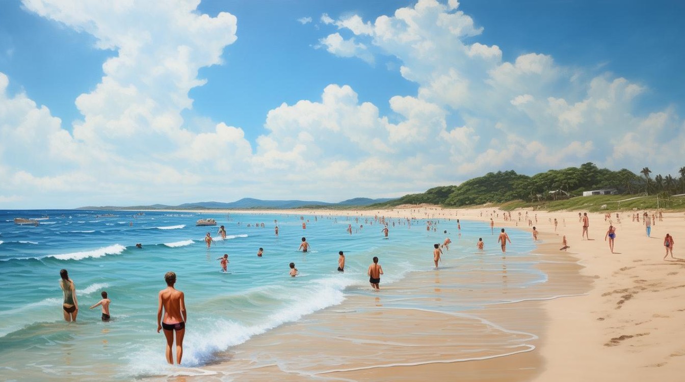 海边游泳创意画有哪些灵感与素材？-图1