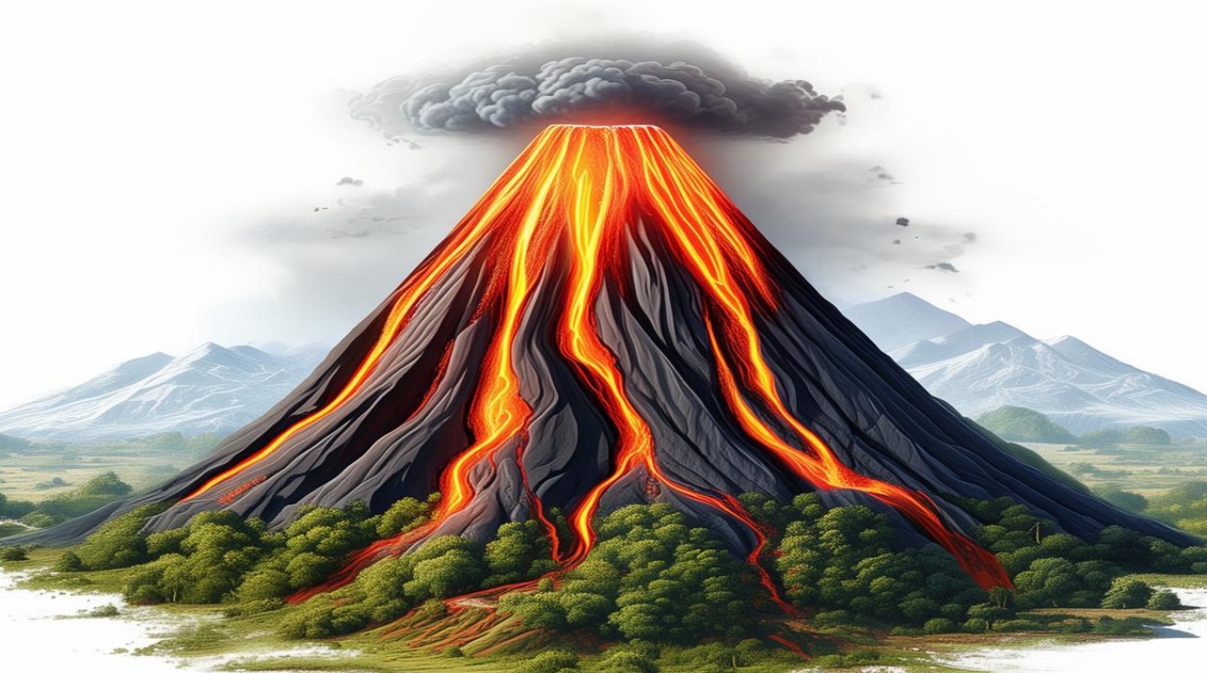 儿童创意画火山，儿童创意画火山怎么画-图1