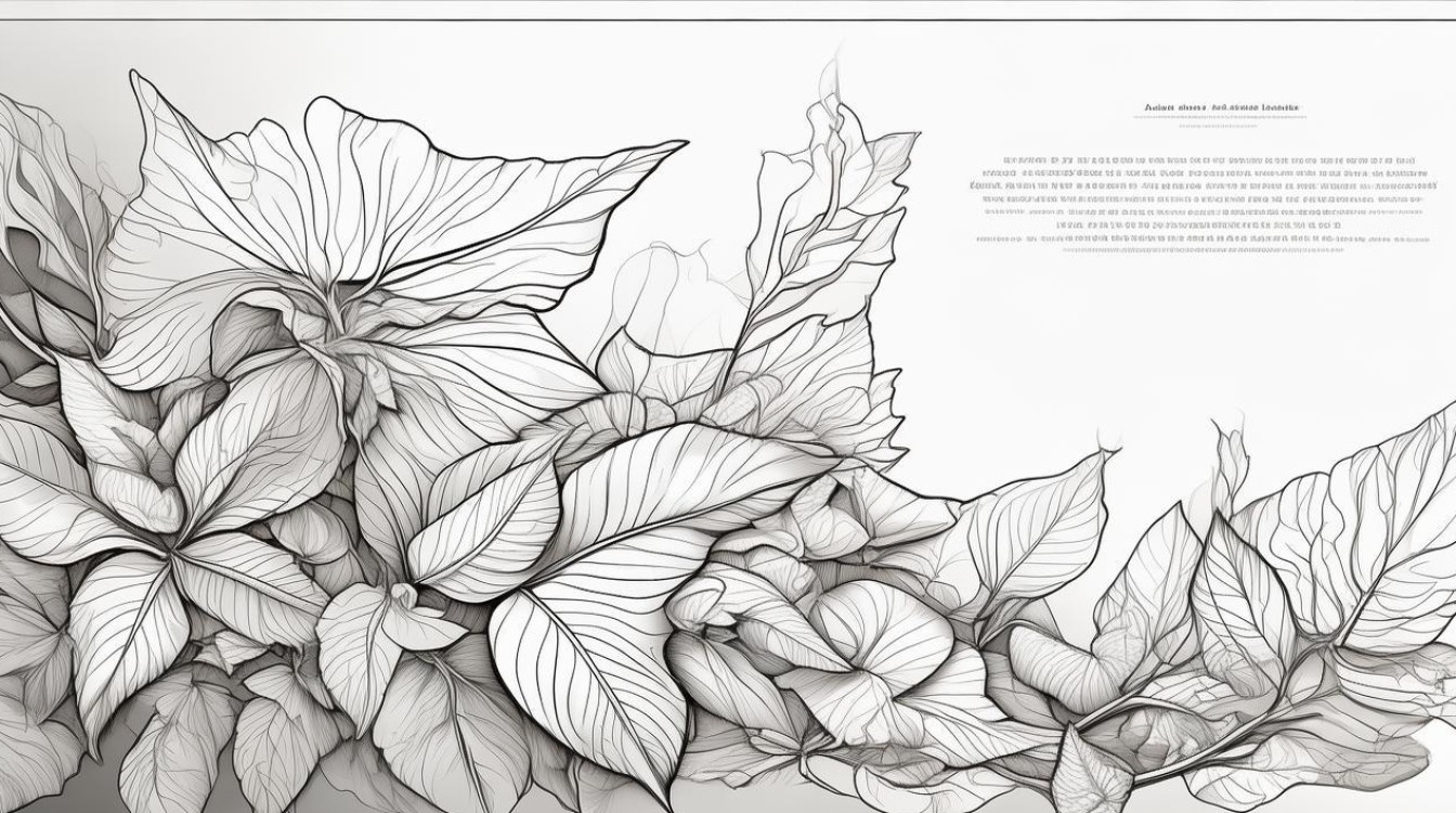 树叶线描创意画，树叶线描创意画图片-图1