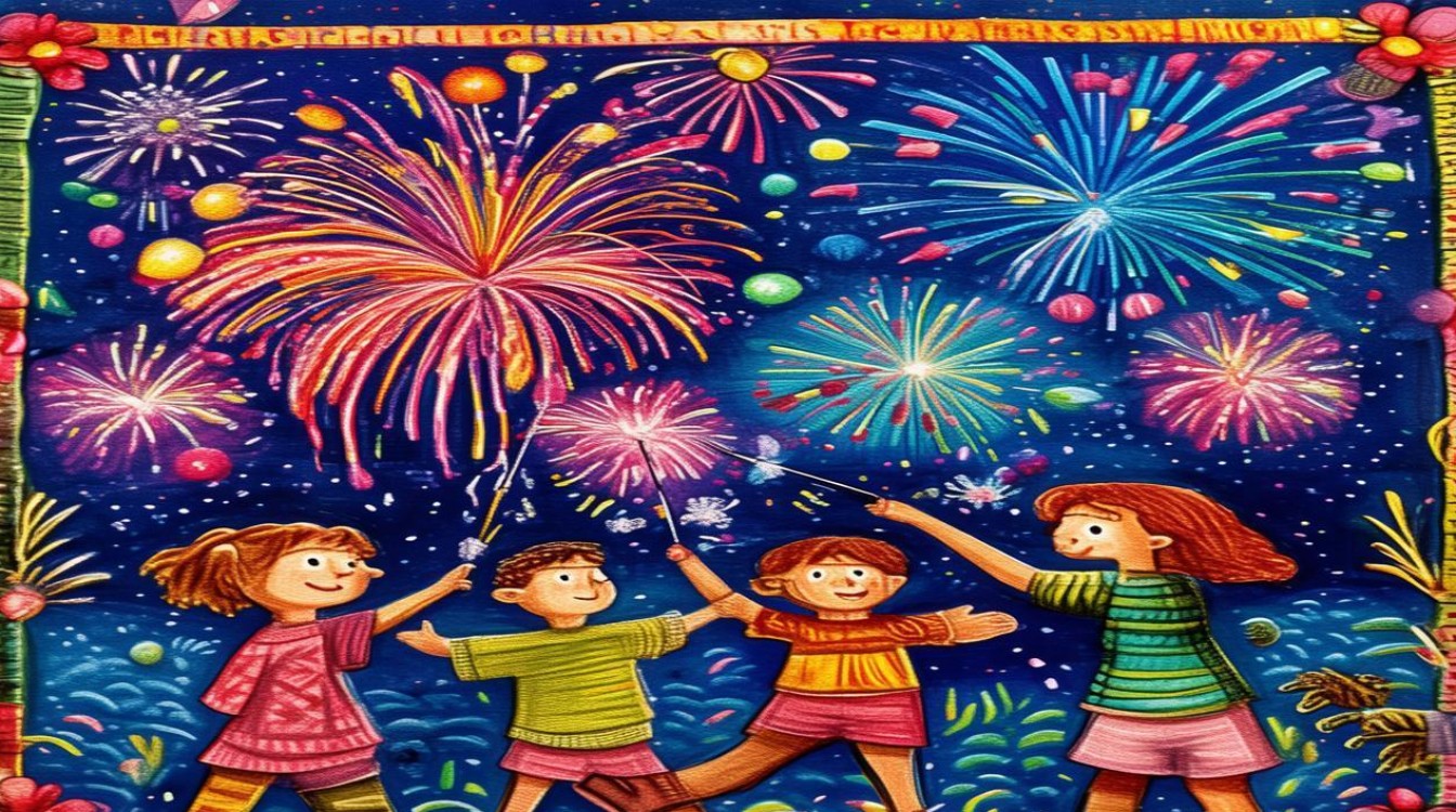 放鞭炮创意儿童画,放鞭炮创意儿童画图片-图1 放鞭炮创意儿童画,放鞭炮创意儿童画图片-图1