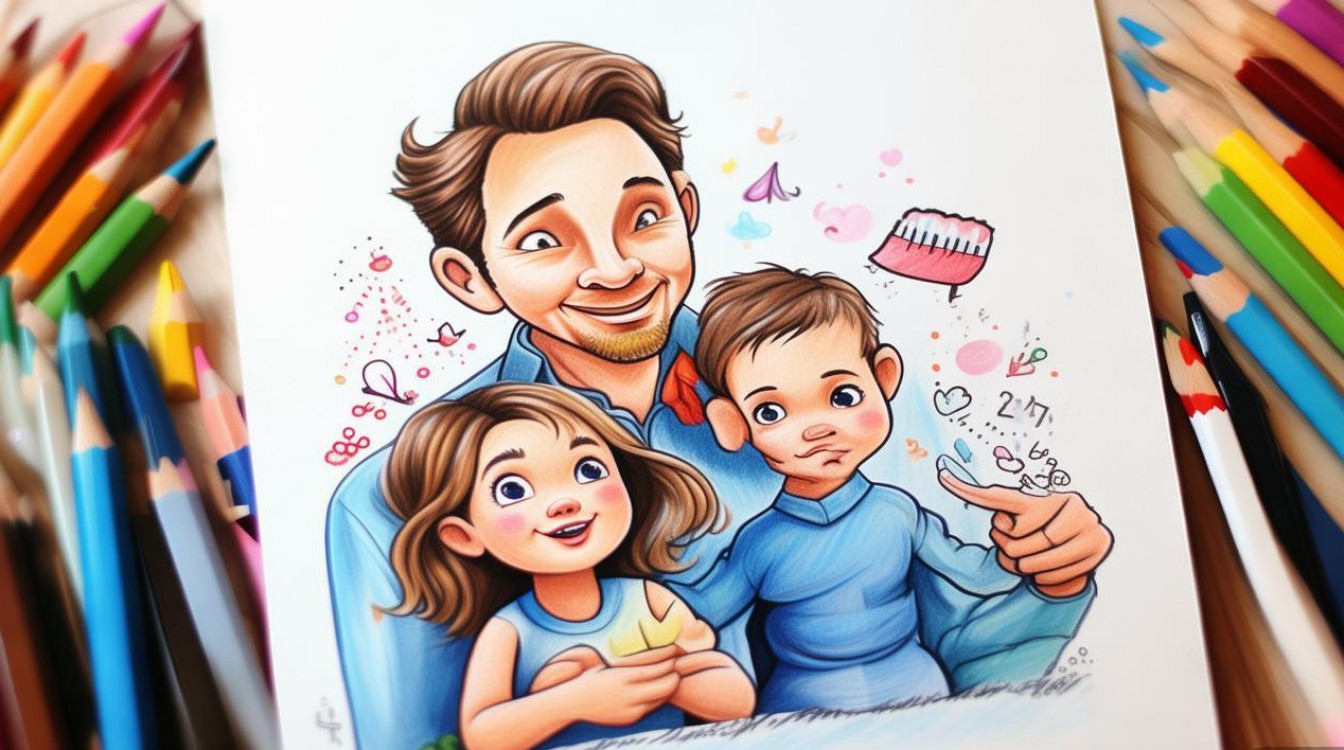 彩铅父亲节创意画,父亲节彩铅画简单-图1 彩铅父亲节创意画,父亲节彩铅画简单-图1