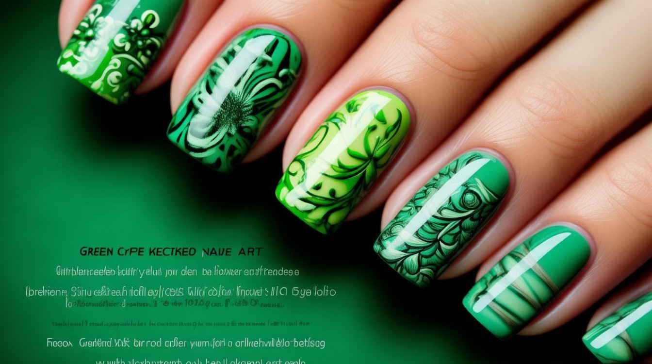 2025绿色创意美甲流行趋势?最新设计图片分享!-图1 2025绿色创意美甲流行趋势?最新设计图片分享!-图1
