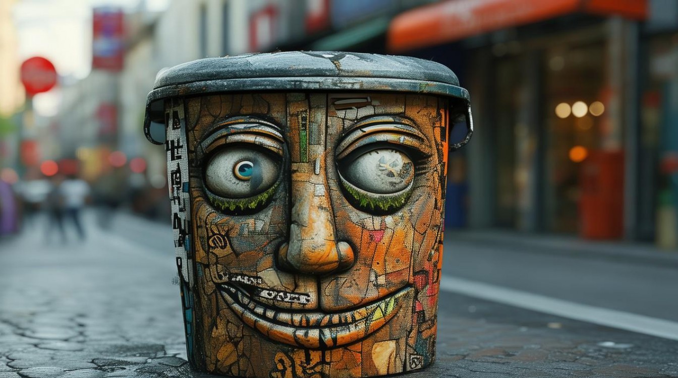 创意垃圾桶图片-图1