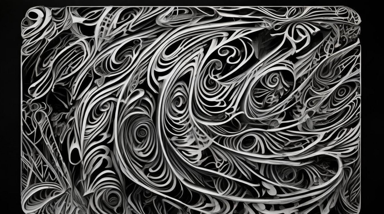 正负图形黑白创意图片-图1