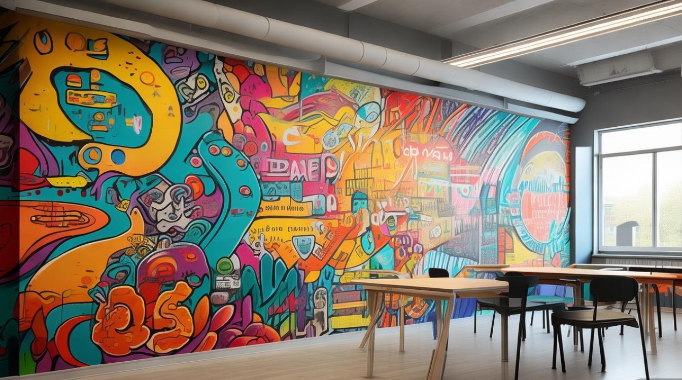 2025创意美术教室墙画流行趋势？-图1
