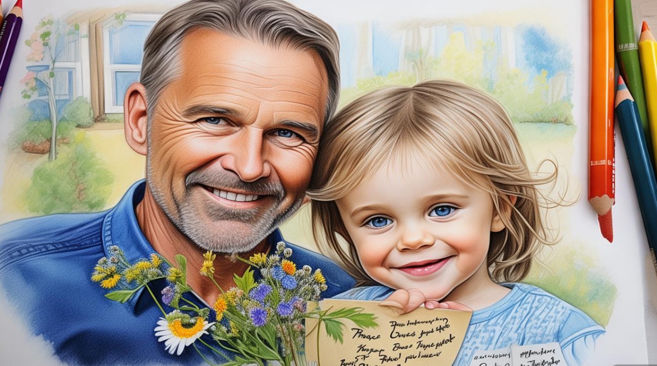 父亲节临近，彩铅创意画还有哪些新颖画法？-图1