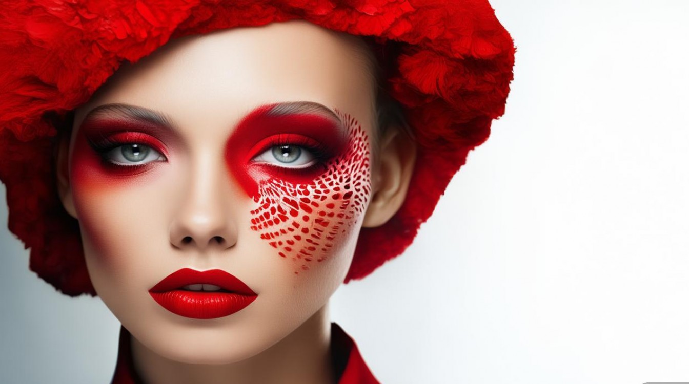 红色创意妆爆火，今年秋冬能成新顶流吗？-图1