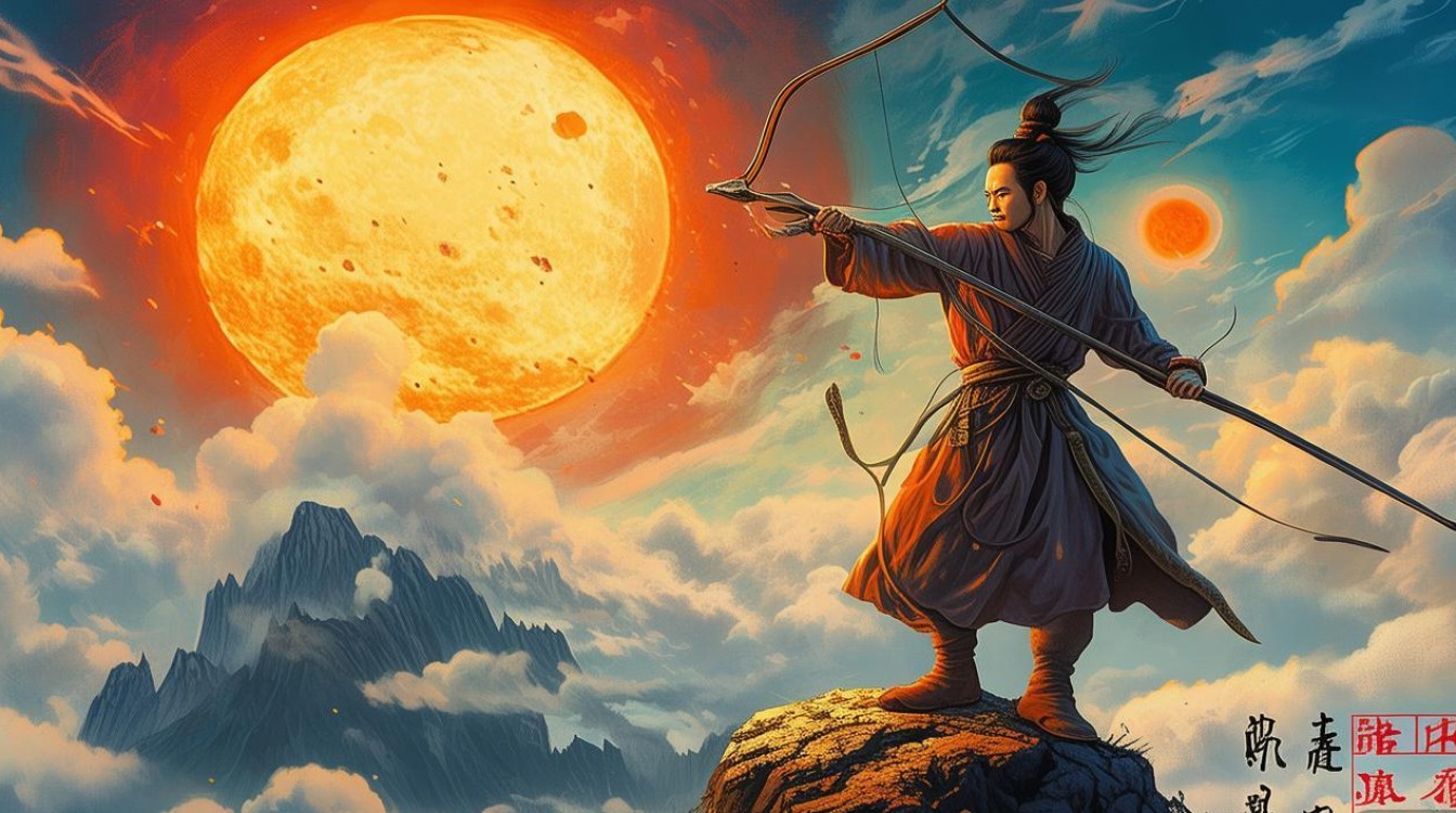 后羿射日创意绘画爆火,这波国潮你怎么看?-图1 后羿射日创意绘画爆火,这波国潮你怎么看?-图1