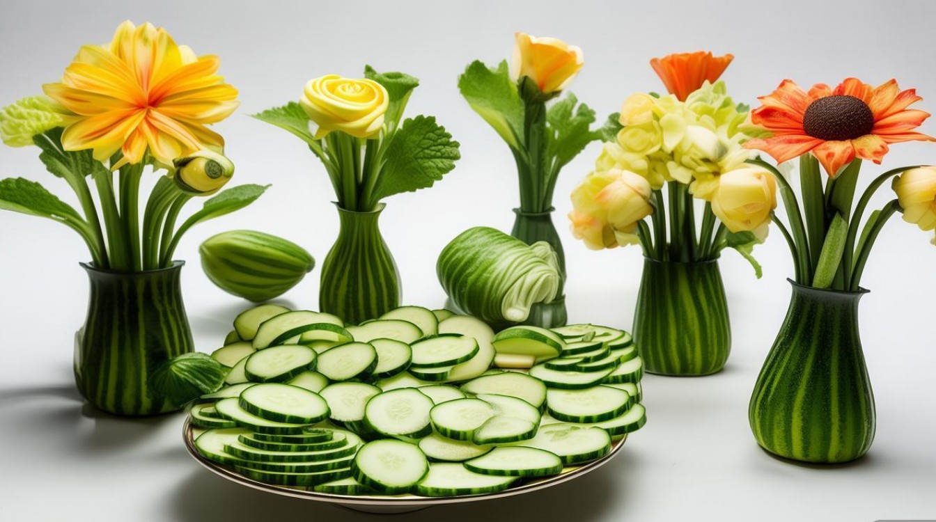 创意黄瓜花拼盘怎么做?30秒学会最新造型!-图1 创意黄瓜花拼盘怎么做?30秒学会最新造型!-图1