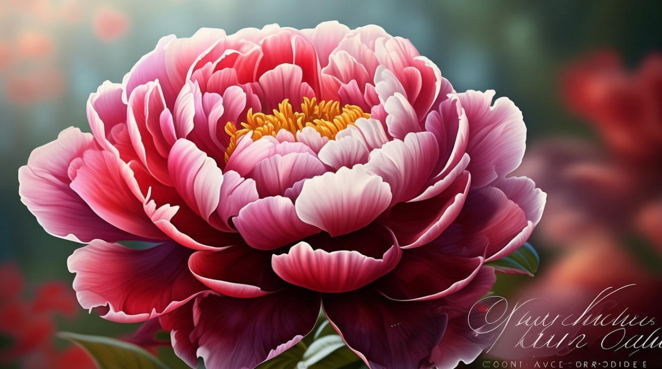 牡丹创意图形-图1