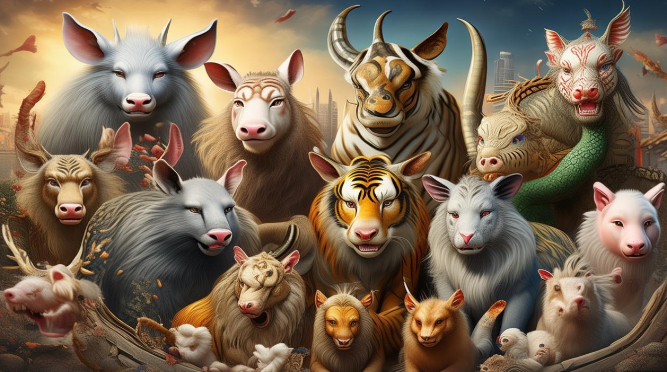 十二生肖创意画-图1 十二生肖创意画-图1