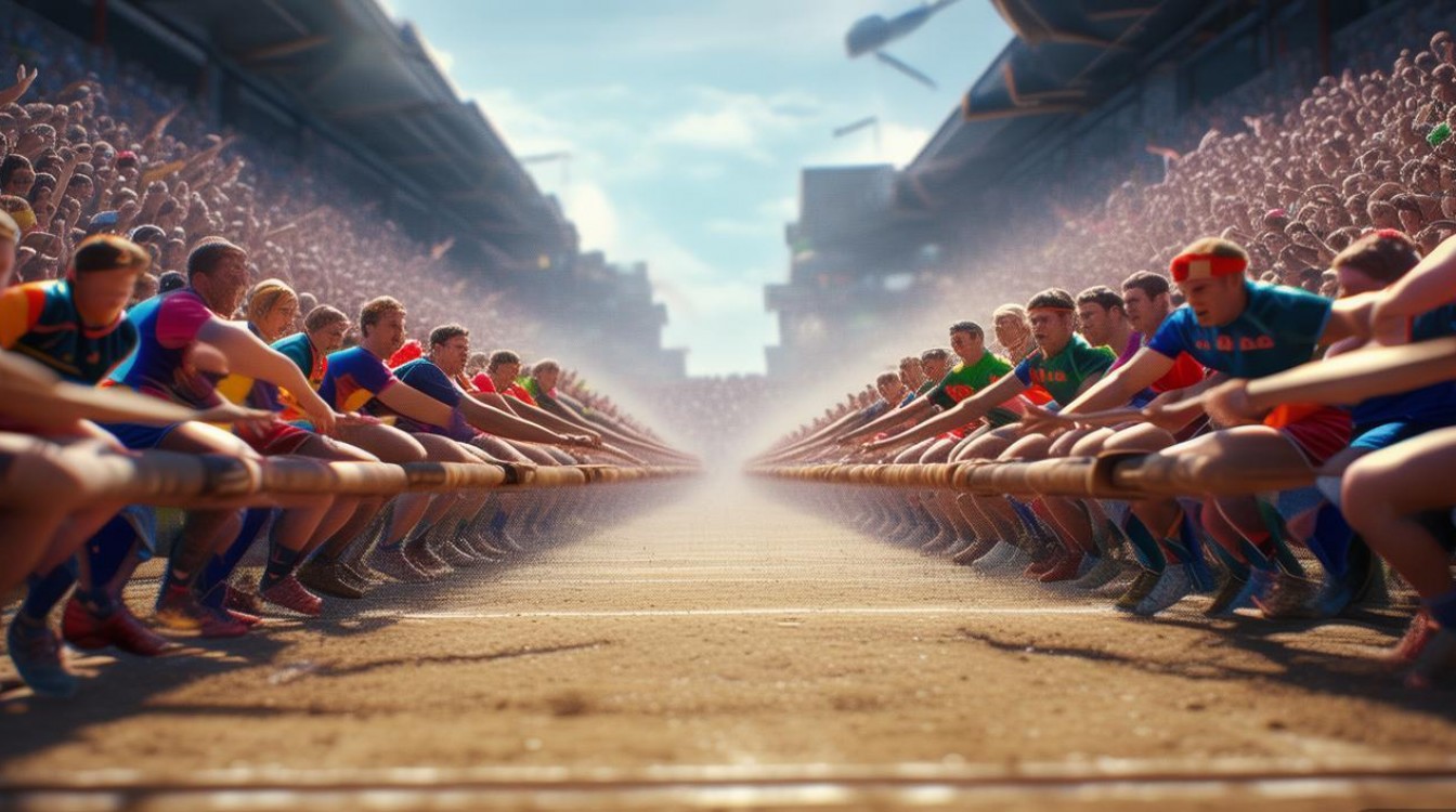 拔河比赛创意海报-图1