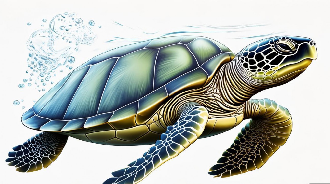 海龟创意素描，如何用线条勾勒海洋灵韵？-图1